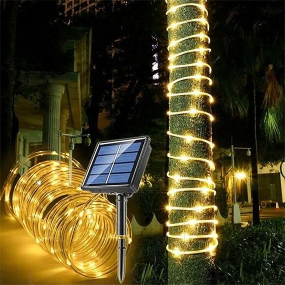 Solar Rope Light Waterproof IP65 39FT 100LEDs Outdoor LED ‎Solar Outdoor Lights - Picture 7 of 7